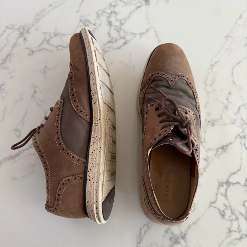 Cole Haan Lunargrand Wingtip Oxford - Chestnut - Size 11M